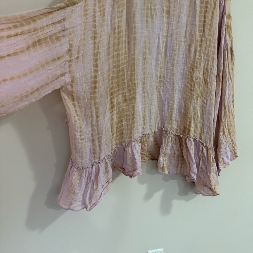 Free people Sasha lavender tie dye kimono Cardigan Bohemian Flowy - Picture 12 of 16